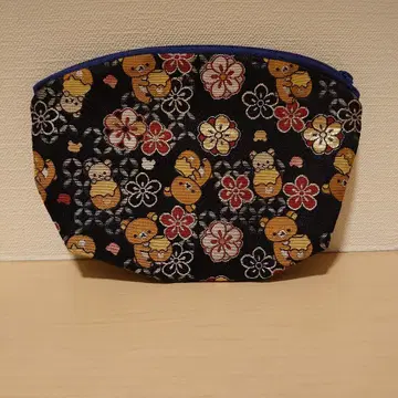 니시진 비단 일본제 금란 베어 파우치