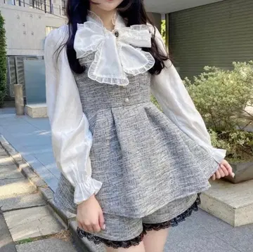 ROJITJ 빅 리본 트위드 셋업