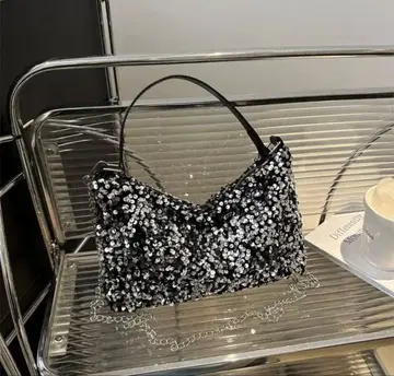 새상품 반짝이는 스팽글 2way 백 (블랙)