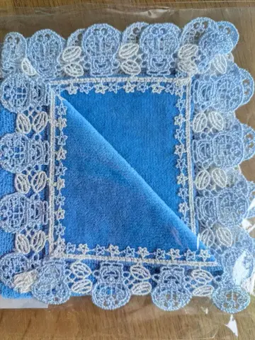 치카자와 레이스 타월 손수건 도라에몽 블루