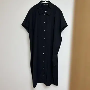 mizuiro ind 슬리브리스 셔츠 원피스 블랙
