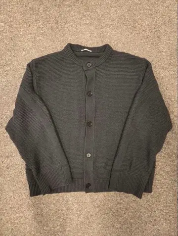 LIDNM 루프 야른 와이드 가디건 L 사이즈 그레이