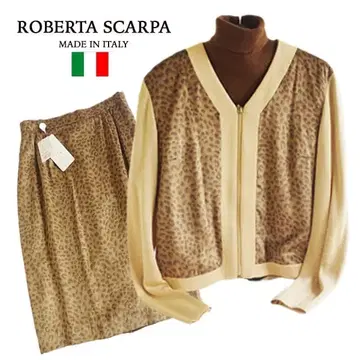 미사용 애니멀 무늬 투피스 자켓 스커트 2세트 이탈리아제