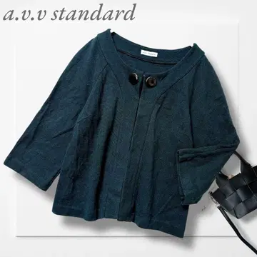 아베베 스탠다드 가디건 (M) 블랙 코튼 7부 소매 고급 성인 여성