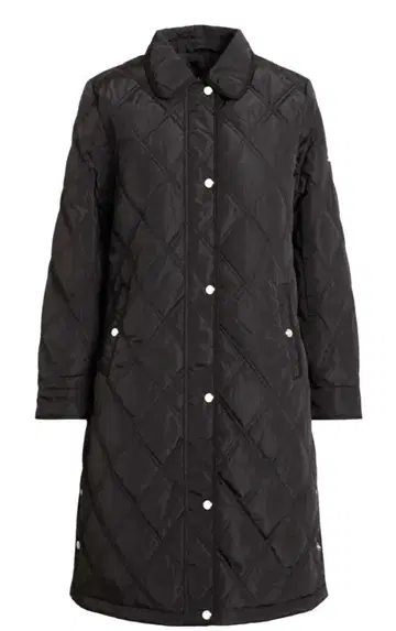 블랙 퀼팅 코트 L 사이즈