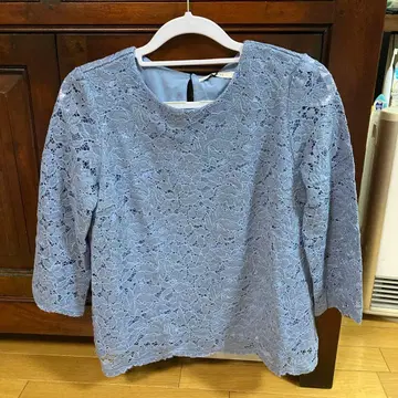 ANAYI 라이트 블루 레이스 셔츠 38