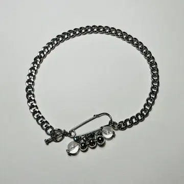 [ 새상품 미사용 ] 목걸이 핸드메이드 실버 초커 액세서리