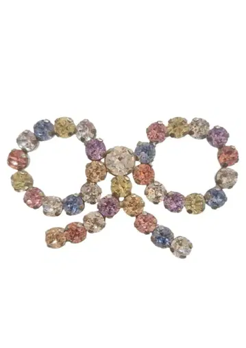 마키누모토 리본 브로치 멀티 컬러