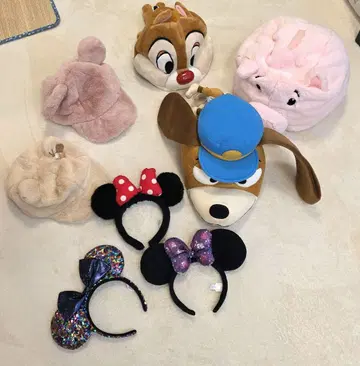 디즈니 캐릭터 모자 머리띠 묶음 판매
