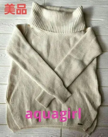 [ 새상품급 ] aquagirl 아이보리 니트 스웨터