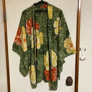 쇼와 레트로 다이쇼 로망 긴 겉옷 실크