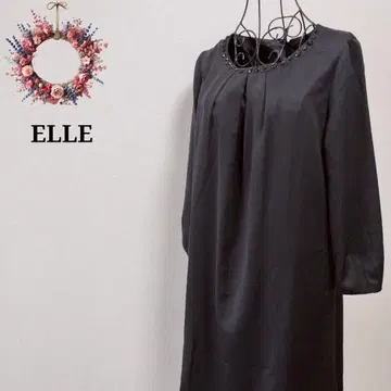 택 포함 새상품 엘르 포멀 원피스 비쥬 경사용 드레스 수험용 40