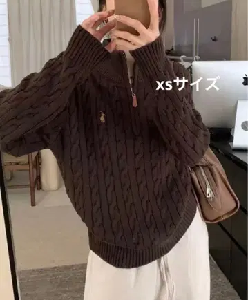 랄프 로렌 케이블 니트 울 캐시미어 스웨터