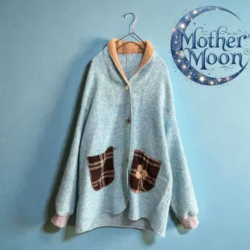 핸드메이드 handmade 네프 스카이블루 울 가운형 자켓