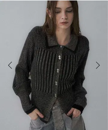 [ 새상품급 ] HARE 라메 니트 가디건