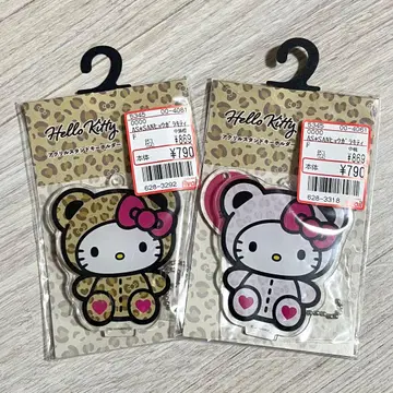 헬로키티 산리오 아베일 아크릴 스탠드 키링 레오파드 인형옷