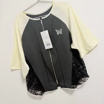 ANNA SUI NYC 레이스 도킹 더블 지퍼 셔츠 60