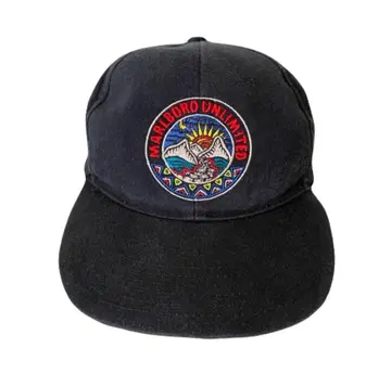 Marlboro 말보로 자수 로고 캡 블랙 90s 빈티지