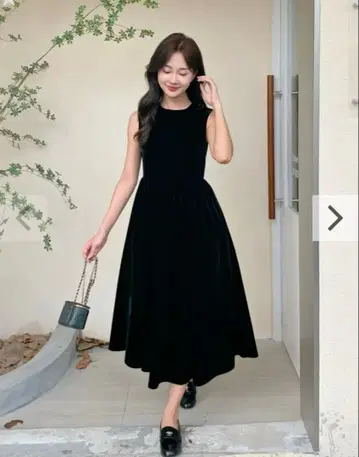 [ Birthday Bash ] 벨벳 슬리브리스 롱 드레스 원피스