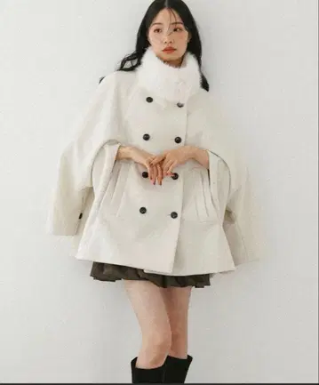 3WAY 컬러 케이프 코트