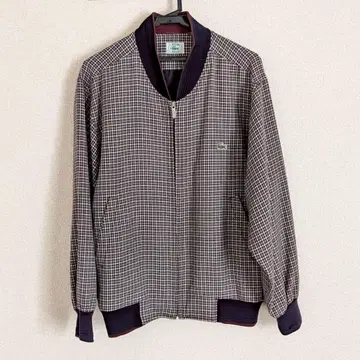 Lacoste 체크 무늬 집업 점퍼