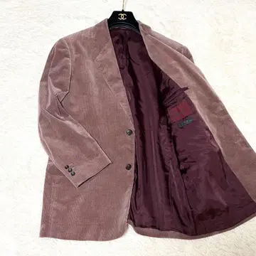 새상품급 Papas 파파스 캐시미어 혼방 코듀로이 자켓 보르도 L