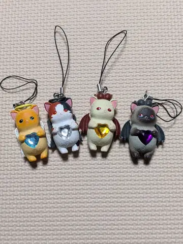 러브 고양이 마스코트 스트랩 엔젤 VS 데빌