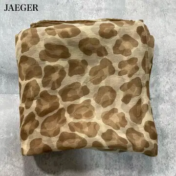 제이거 스톨 레오파드 무늬 올 패턴 얇은 소재 극상 소재 이탈리아제