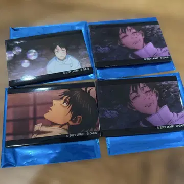 주술회전0 장면 사진 TD 스퀘어 캔뱃지 옷코츠 유타 4세트