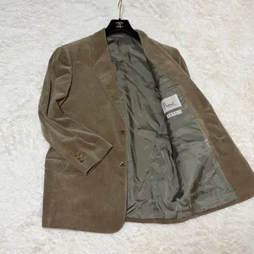 새상품급 Papas 파파스 캐시미어 혼방 코듀로이 자켓 올리브 L