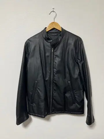 UNIQLO 블랙 가죽 싱글 라이더 남성용 XL 사이즈