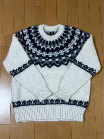 BATONER 노르딕 무늬 니트