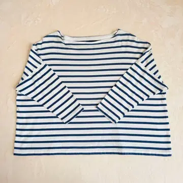 OUTIL 우티 프랑스제 보더 짧은 기장 티셔츠 긴팔티