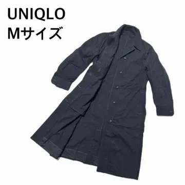 UNIQLO M 사이즈 다크 컬러 코트 블랙 롱 코트