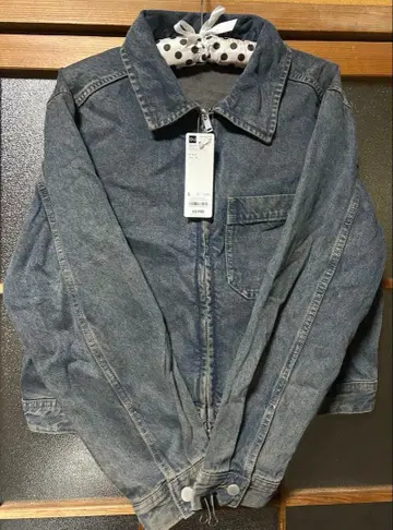 GU 데님 집업 블루종 블루 L