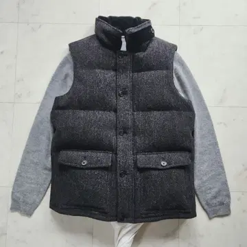 마가렛호웰 모 100% 다운 베스트 블랙 계열 해리스 트위드 L 사이즈