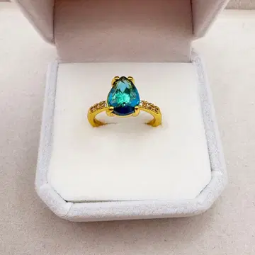 여성용 반지 골드 투명 색석 부착 유품 정리품 앤티크 주얼리