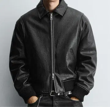 ZARA 자라 인조 가죽 퍼프 자켓 S