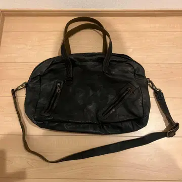 ZER 블랙 호스 가죽 숄더