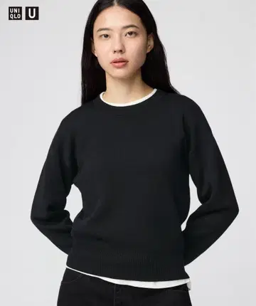 UNIQLO U 더블 페이스 크루넥 스웨터