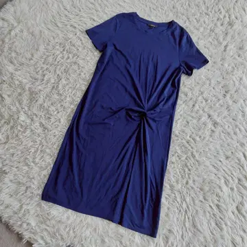 원피스 반팔 롱 원피스 반팔 롱 원피스 네이비 블루 심플