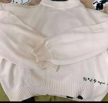 [ 새상품 ] agnes b. (아네스베) 니트 풀오버 크림 화이트