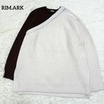 RIM.ARK 원숄더 디테일 니트 탑 M