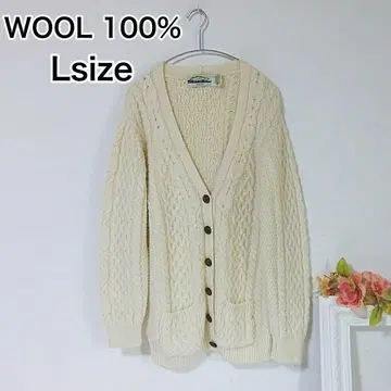 ARANCRAFTS L 사이즈 피셔맨 가디건 아일랜드 제