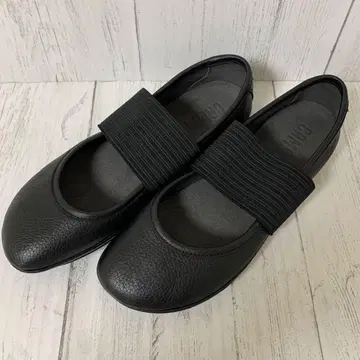 [컨디션 최상] Camper 라이트니나 플랫슈즈 가죽 36 블랙