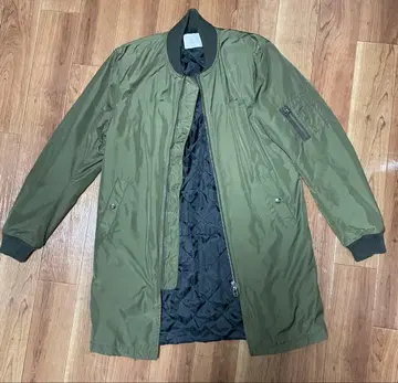 카키 MA-1 롱 자켓