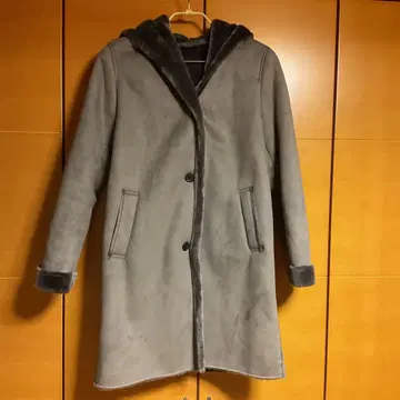 유니클로 UNIQLO 후드 부착 롱 코트 브라운 새상품급 익명 배송