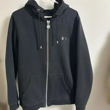 BALR. 블랙 집업 후드티 S 사이즈