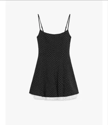 ZARA 도트 무늬 콤비 원피스