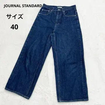 빅 사이즈 JOURNAL STANDARD 와이드 데님 하이웨스트 40